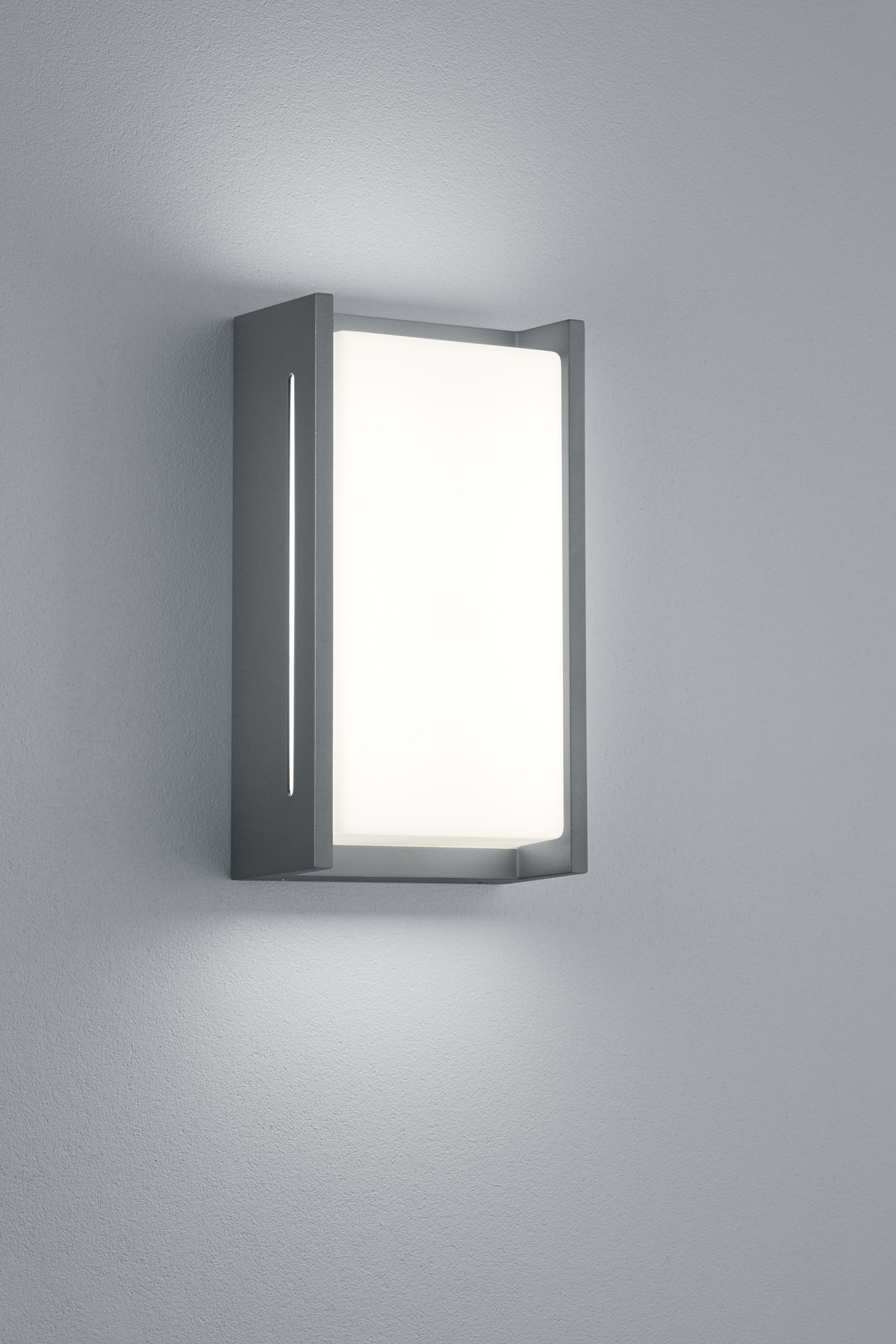 Trio Leuchten 227360142 Indus A+, zewnętrzna lampa ścienna LED, aluminium, 8,5 W, zintegrowana, antracytowa, 7,2 x 12,9 x 23,3 cm