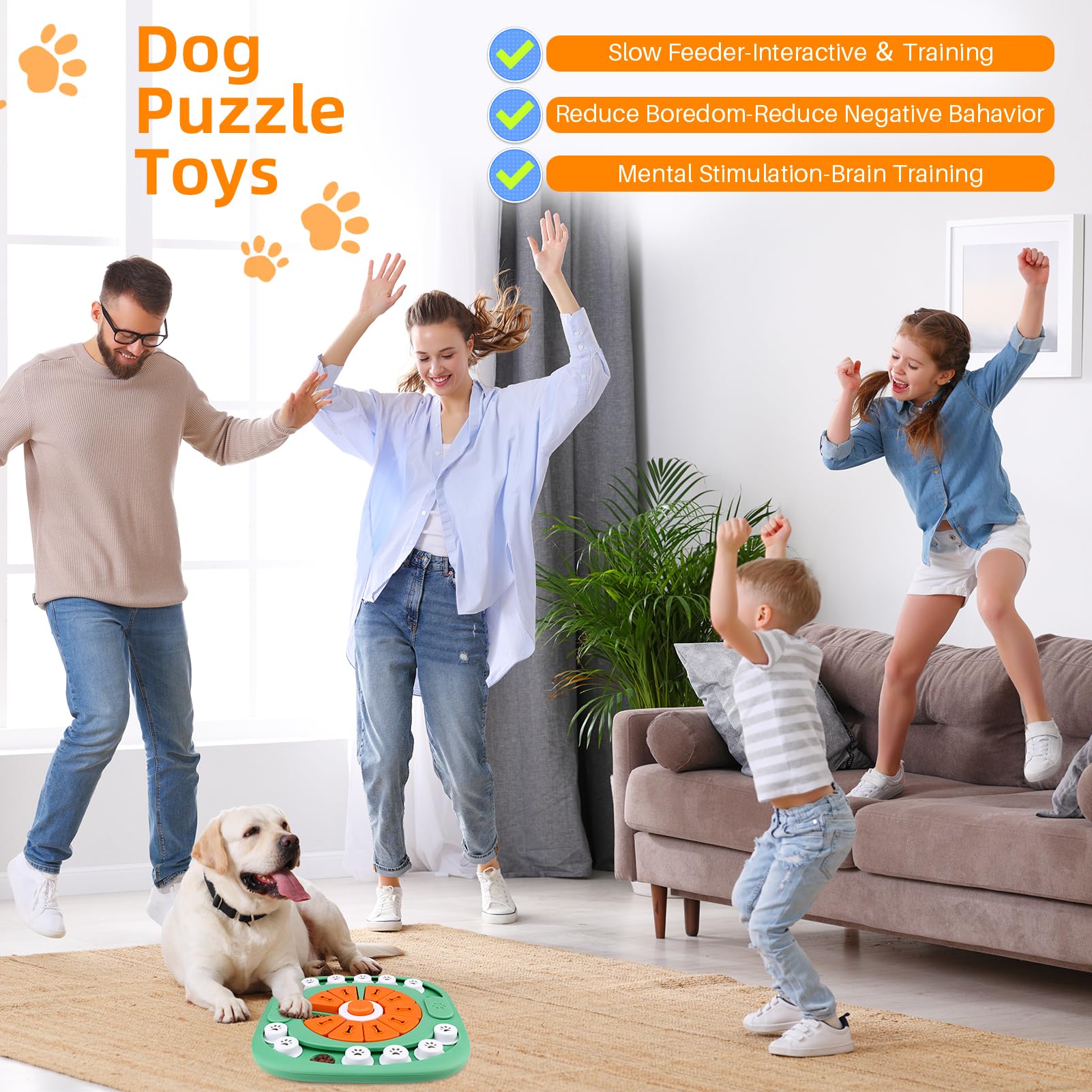 AVOAR Giocattoli per cani per noia e stimolante, giocattoli stimolanti mentalmente per cani, giocattoli puzzle per cani di grandi dimensioni, puzzle per cani intelligenti, giocattoli per cani
