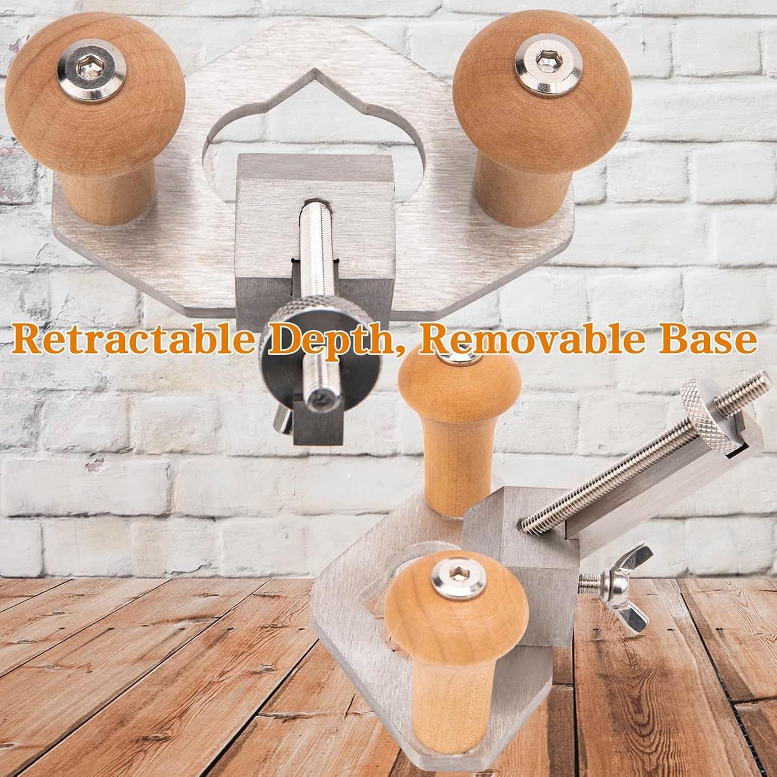 Fresatrice con Foro Base per Arresto di profondità, Fresatrice Ergonomica in Acciaio Inossidabile Strumento Portatile per la Lavorazione del Legno, Fresatrice Portatile per