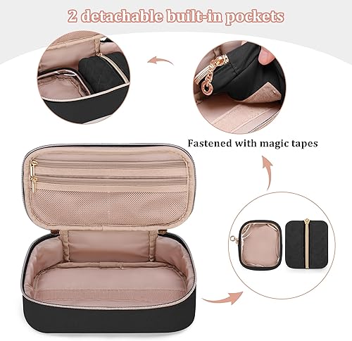 Miniatura 3 de Yarwo Estuche de viaje para diabéticos para monitor de glucosa en sangre, tiras de prueba, jeringas de insulina, bolsa de almacenamiento de