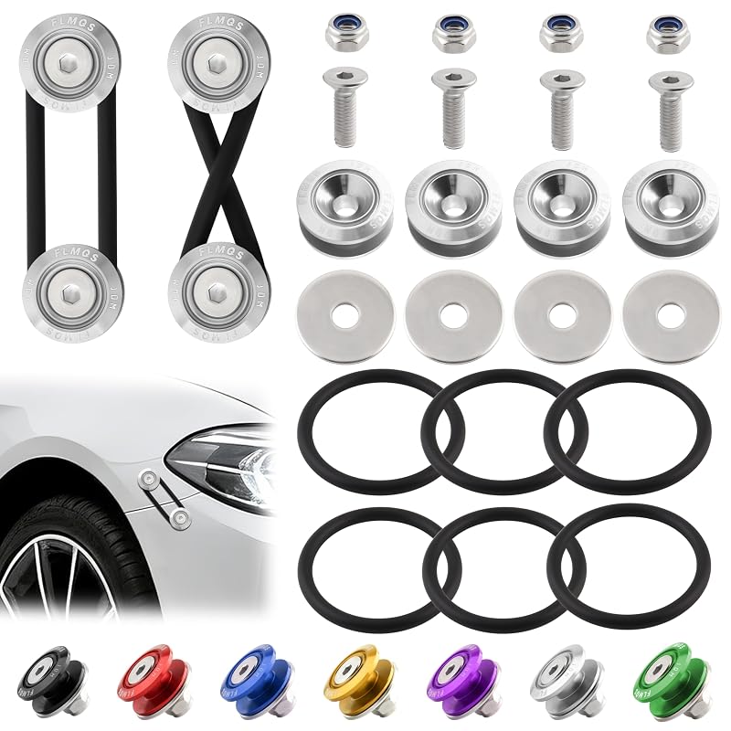 Kit de engate rápido para para-choque FLMQS em alumínio – 4 clips e 6 anéis O-ring