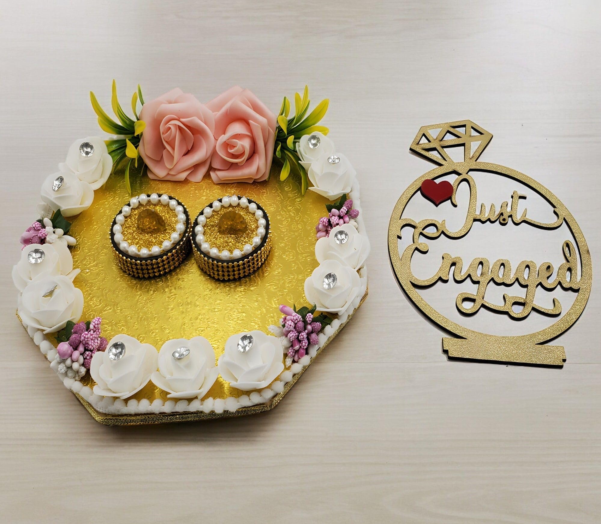 Engagement Ring Tray, Plate, Platter, Hand Crafted Decorative Plate for Ring Ceremony 2