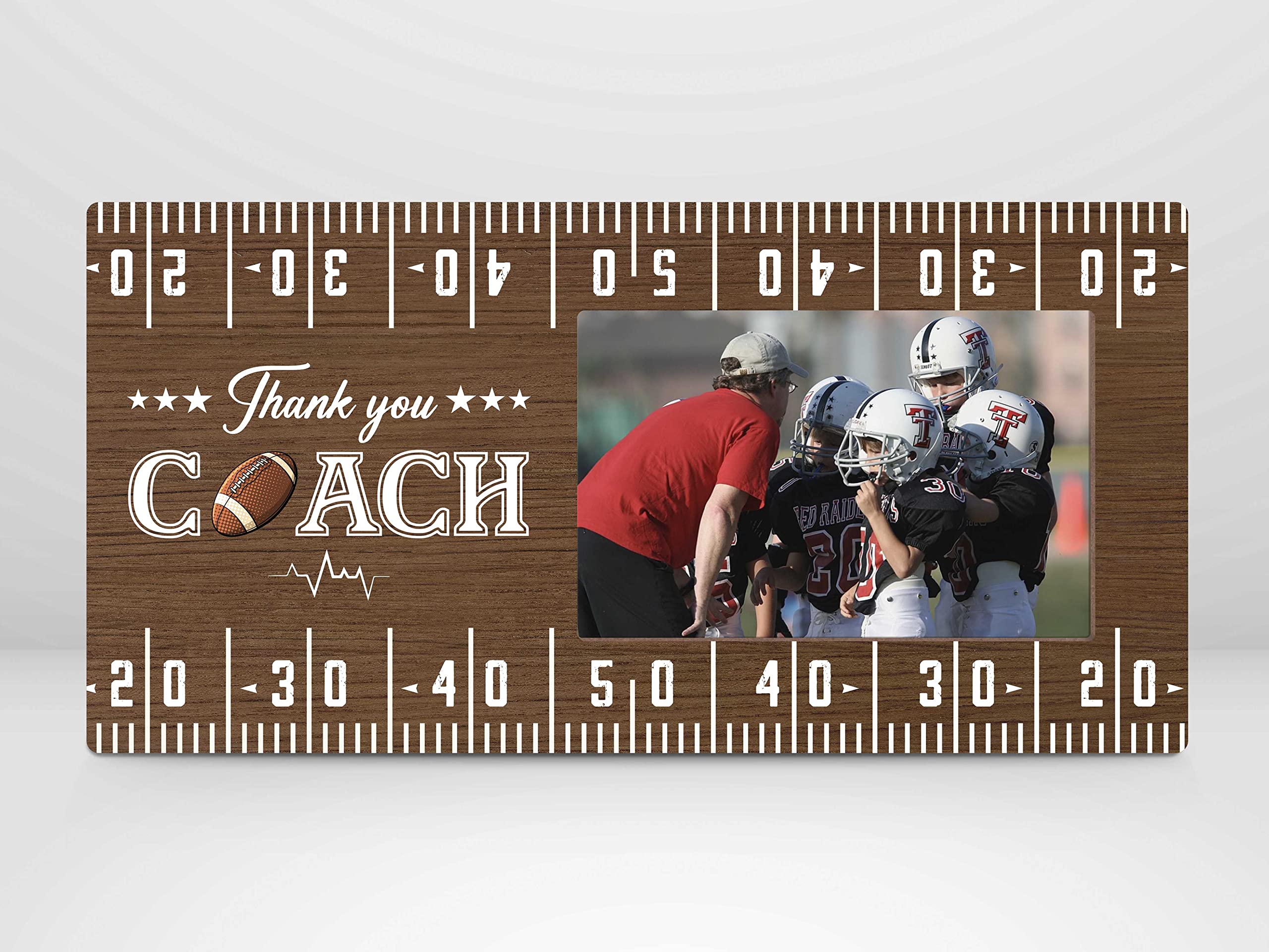 Orchroma Thank You Gifts,Basketball Baseball Football Rugby Soccer Coach Gifts,A Truly Amazing Coach is Hard to Find 12x6 Picture Frame (Rugby)