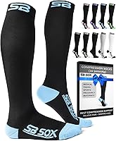 Vista 12 de SB SOX - Calcetines de compresión (20-30 mmHg) para hombres y mujeres - Calcetines de compresión para usar todo el día, mejoran el flujo sanguíneo