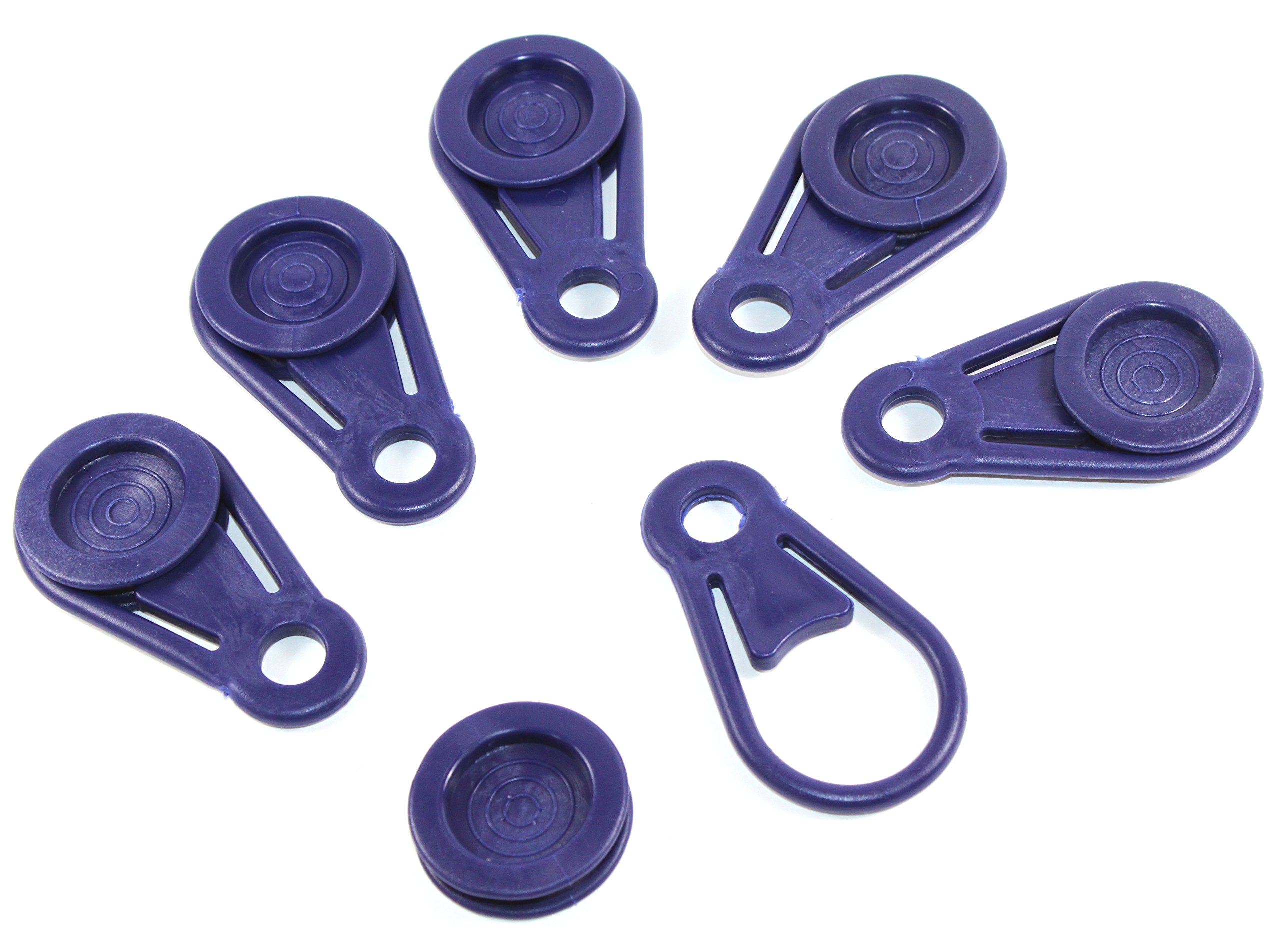 K&B Vertrieb Clip 12 Stück Blau Spanner für Abdeckplane Planenclips Zelt Plane Planenhalter Gewebeplane Halterung 720