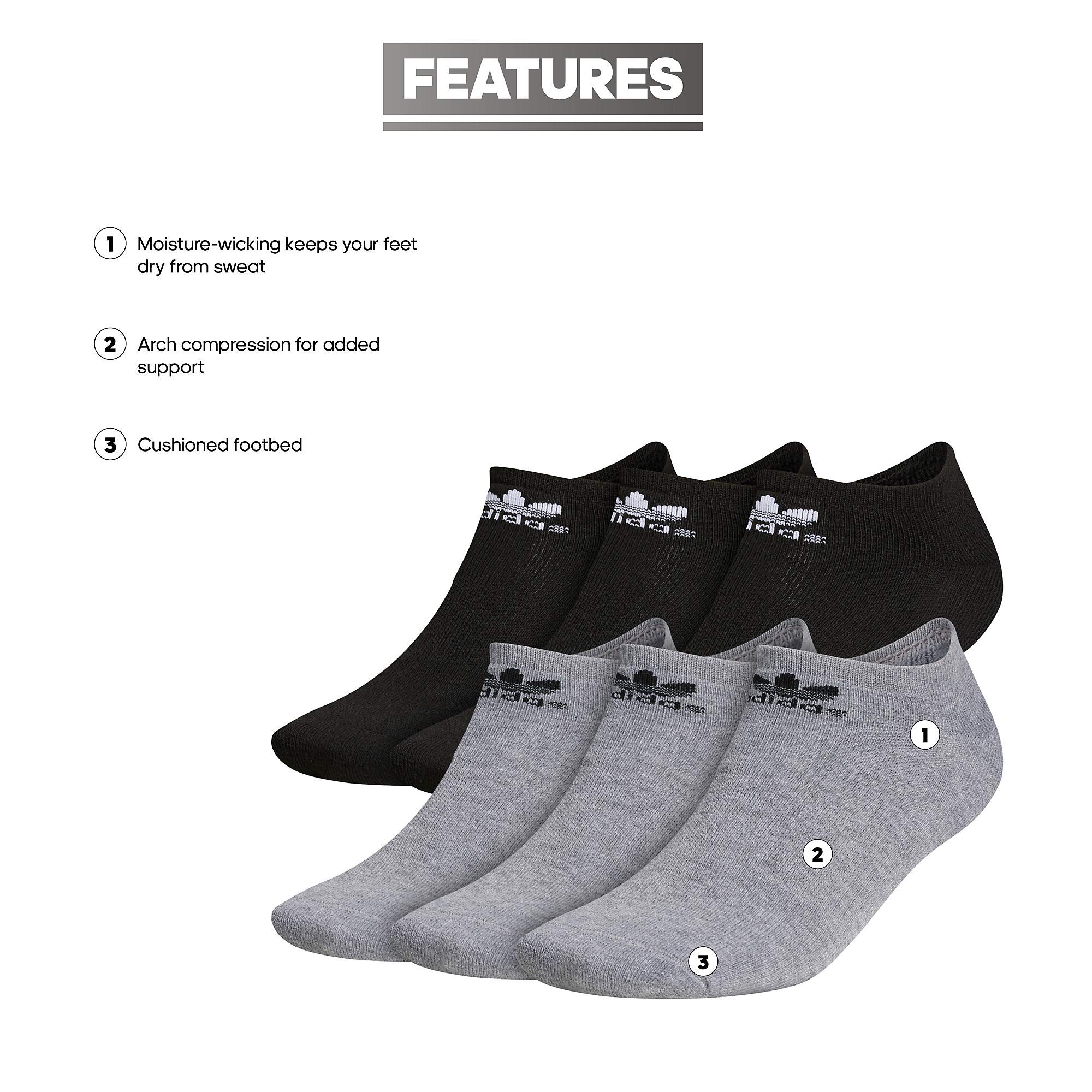 adidas Originals Calcetines Trefoil para hombre (6 pares)