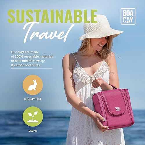 Miniatura 7 de BOACAY Neceser de viaje colgante para mujeres y hombres, bolsa de maquillaje y ducha, M, Neceser