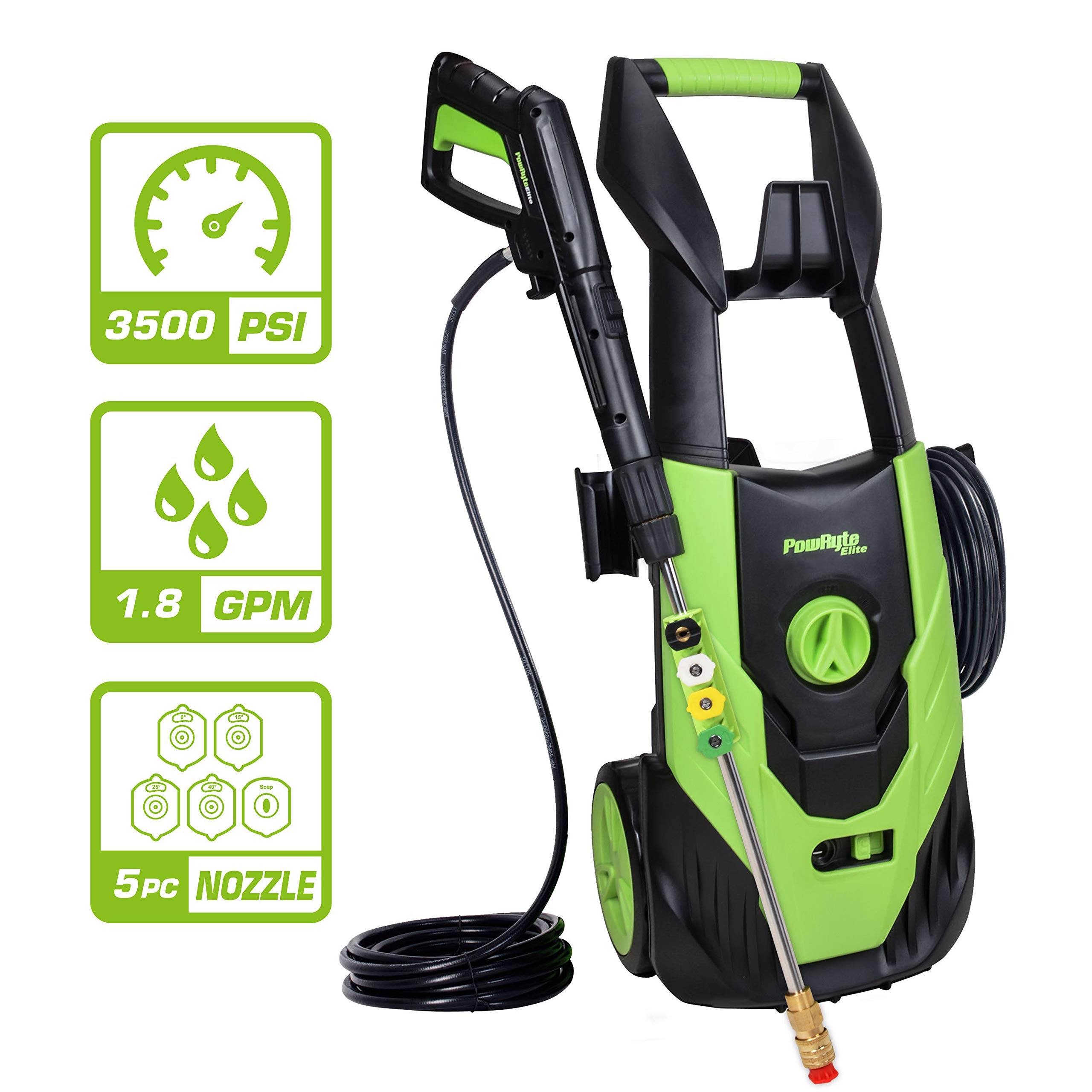 Buy PowRyte Elite 3500 PSI 1.80 GPM Electric Pressure Washer, Electric