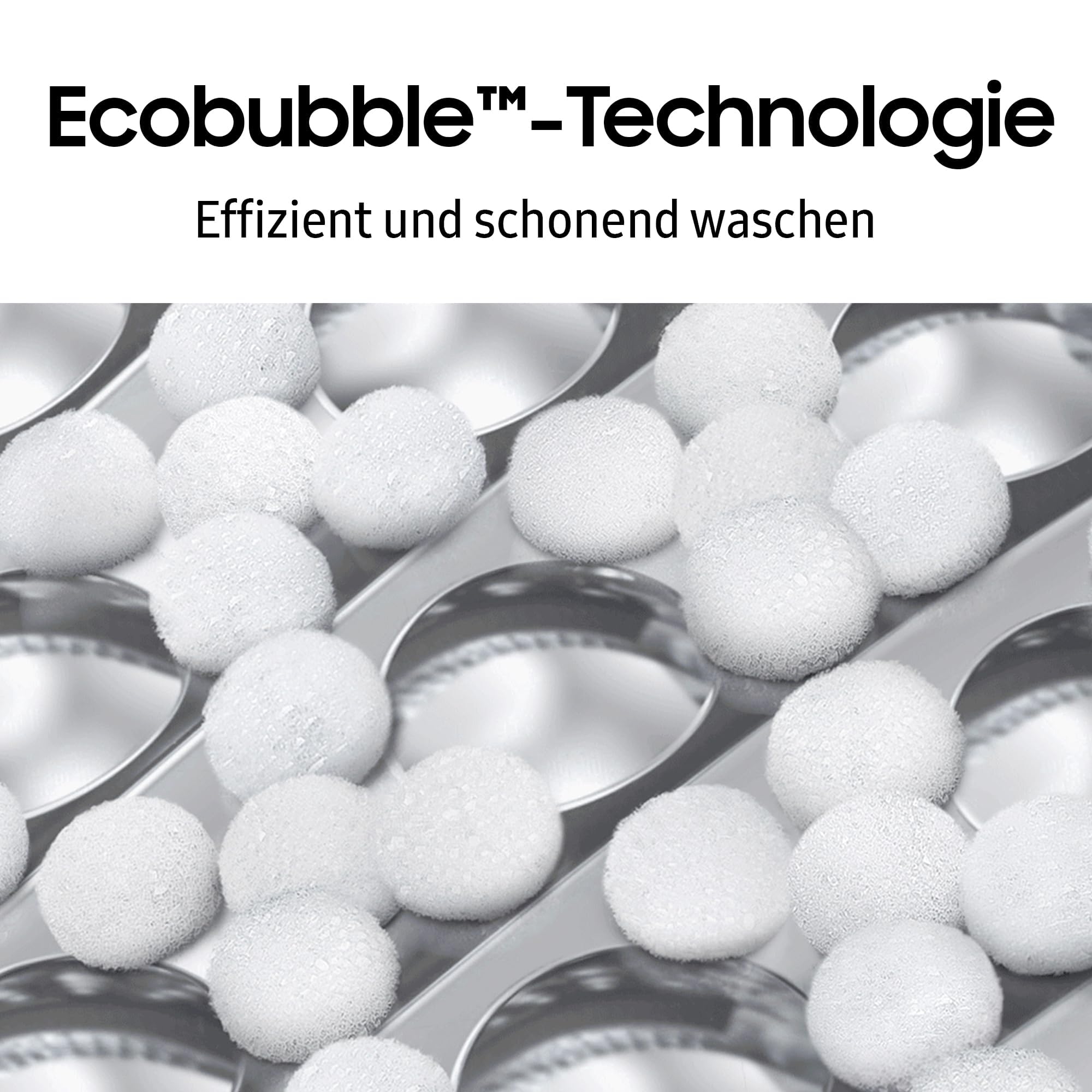 Samsung Waschmaschine 8 kg 1400 U/min Ecobubble WW80T534AAXAS2 Inox Schwarz