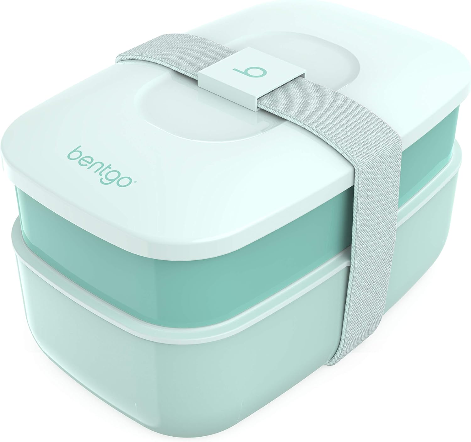 Bentgo Classic - All-in-One Stackable Bento Lunch Box Container - Modern Bento-Style Design Includes 2 Stackable Containers, Built-in Plastic Utensil Set, and Nylon Sealing Strap (Blush Marble) : Everything Else