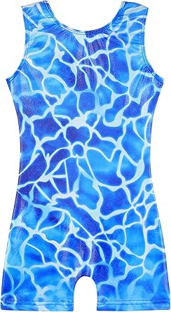 HOZIY Girls Gymnastics Leotards for Kids Tumbling Outfits Biketard Sparkle Adorable Pattern