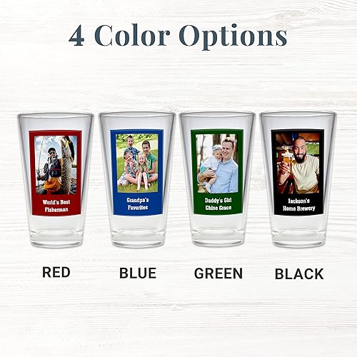 Miniatura 5 de Let's Make Memories Vaso de cerveza personalizado con foto - Celebra a papá o abuelo - Azul - 1 vaso - Personalizar con foto, mensaje