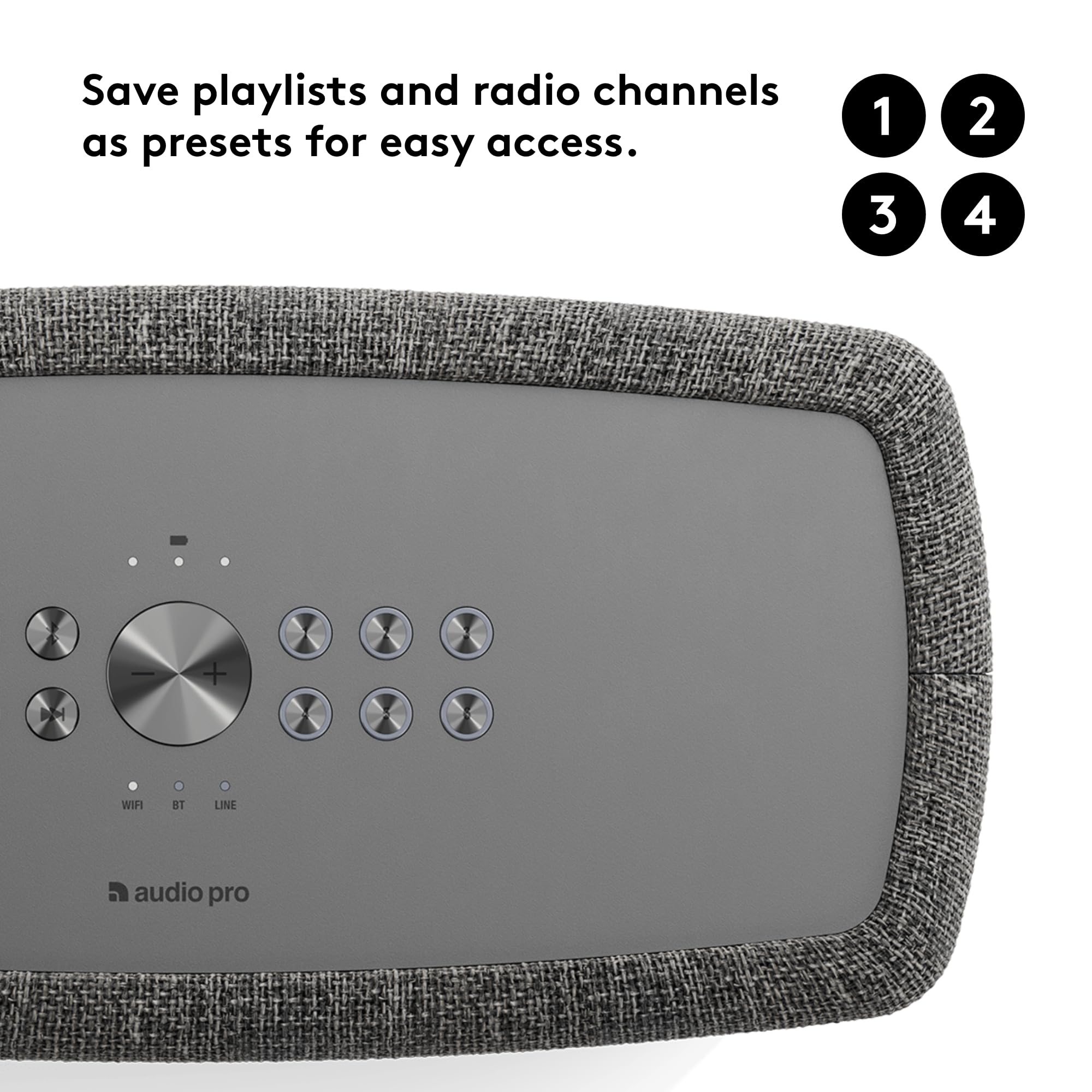 Audio Pro Cassa Wireless Bluetooth e Wifi Multiroom Potente - Speaker con AirPlay2, Google Cast, Spotify Connect e HiFi - Waterproof IPX2 - Altoparlante da Esterno A15 - Grigio Scuro