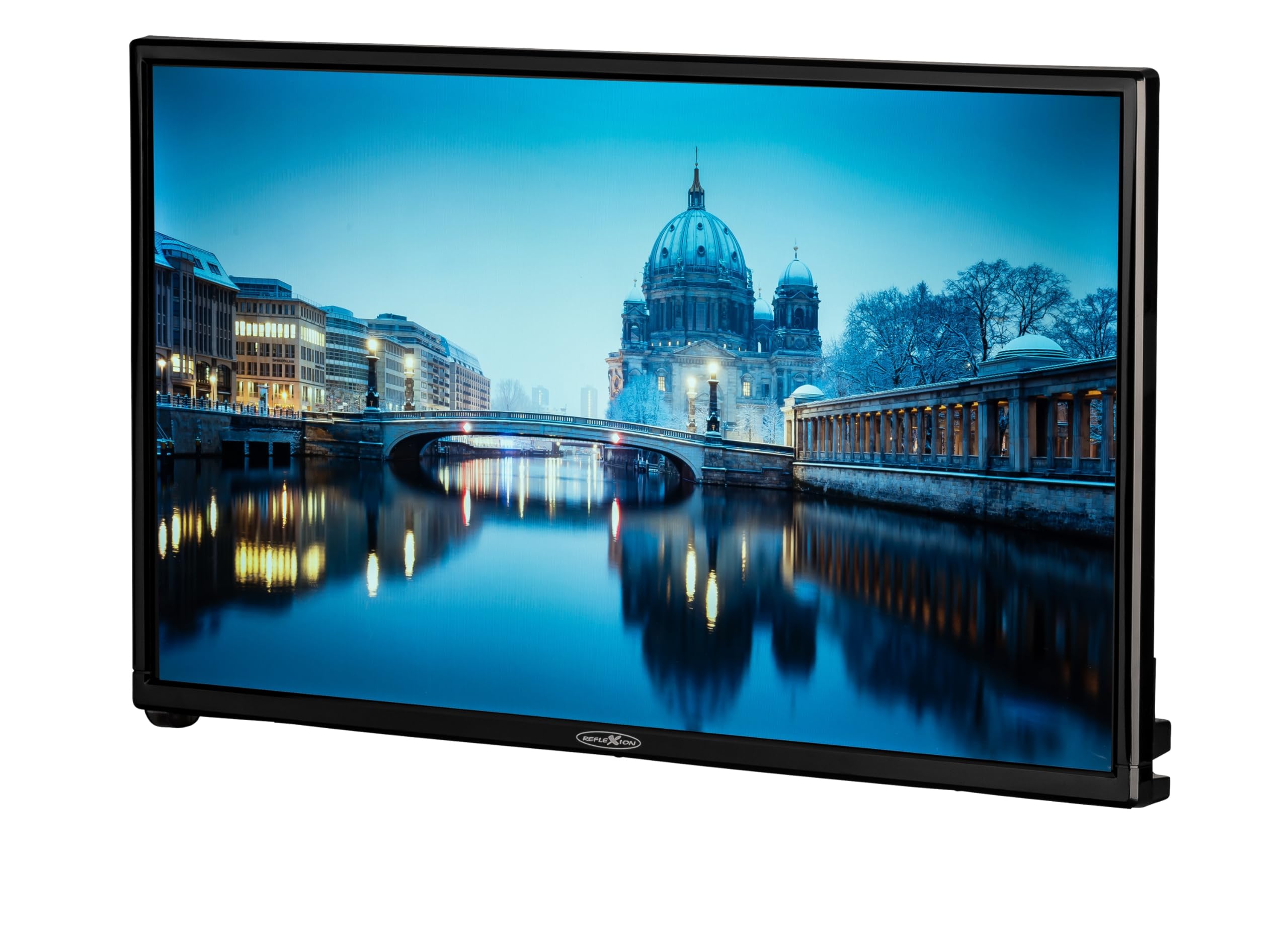 Reflexion LED22iBT Smart-TV 22 Zoll mit Soundbar, Full-HD, WLAN, Bluetooth, HDMI, USB, CI+, 12V-KFZ-Adapter – ideal für Wohnmobile, Wohnwagen, Camper & Boote – inkl. Fernbedienung