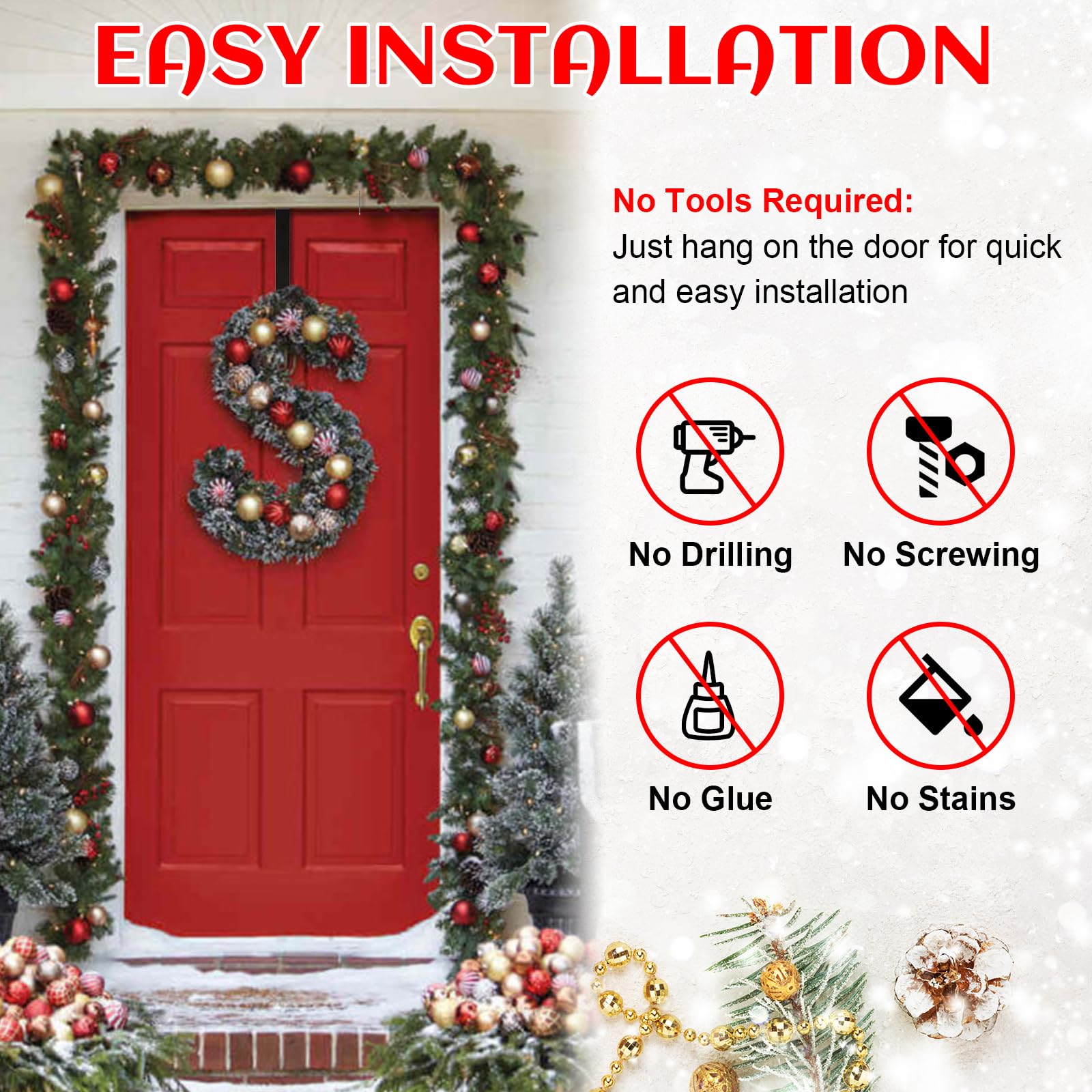 Dntorx Christmas Wreath Hanger - Image 4
