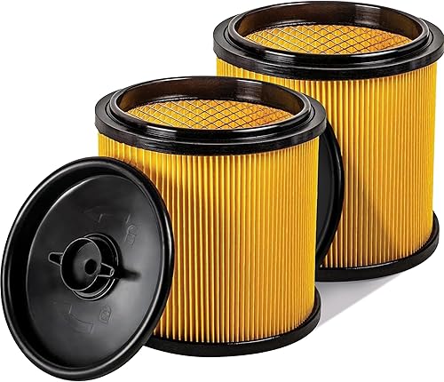 VCFS - Filtros estándar de repuesto compatibles con Vacmaster y la mayoría de aspiradoras Shop VacHart de 5 a 20 galones, paquete de 2 filtros