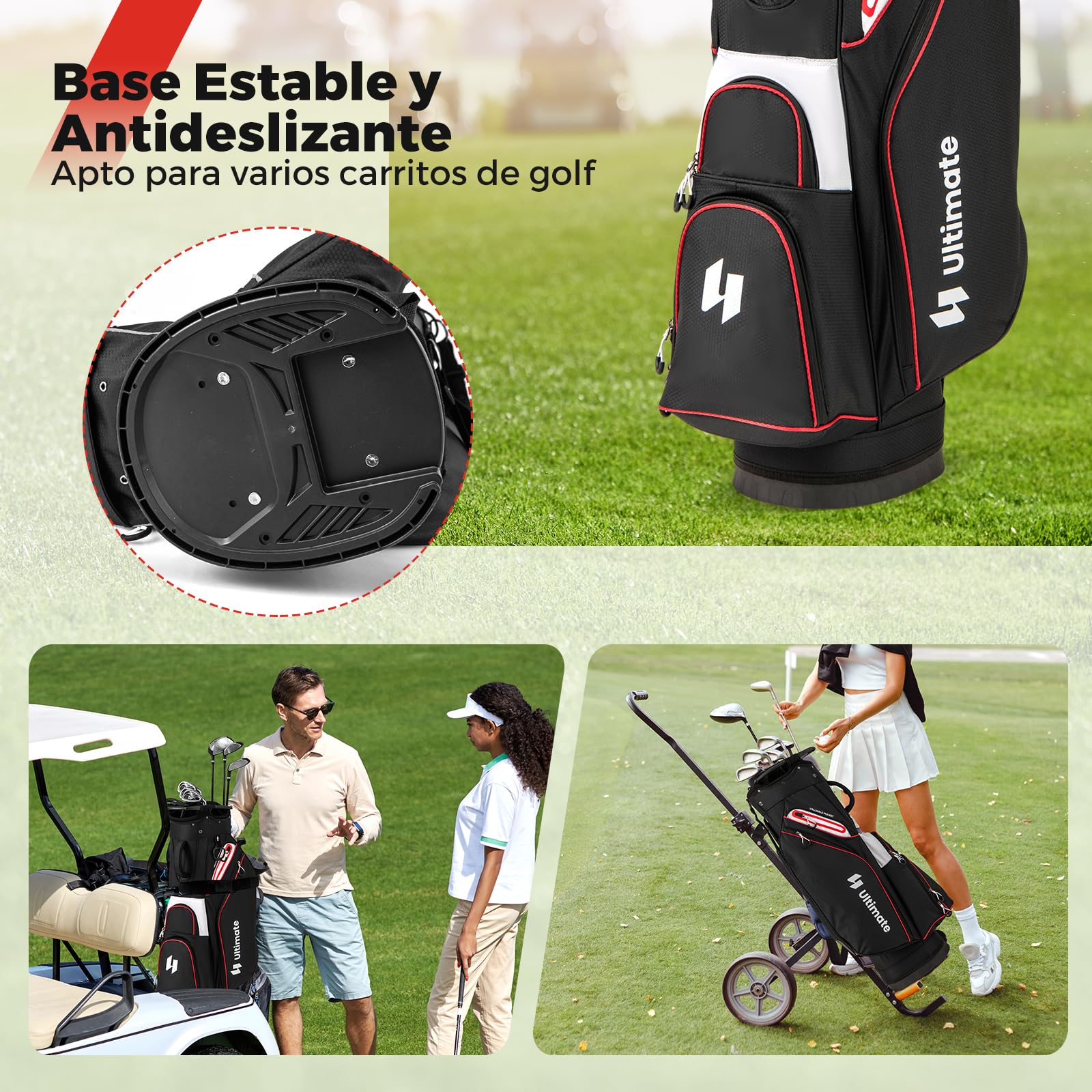 COSTWAY Bolsa Golf con 14 Divisores, Correa para el Hombro