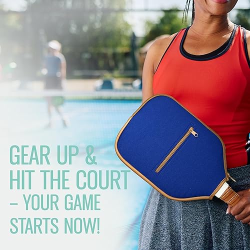 Miniatura 7 de Paleta de pickleball individual y juego – Palas ligeras aprobadas por USAPA, superficie de fibra de vidrio, núcleo de panal de abeja de 0.512 in,