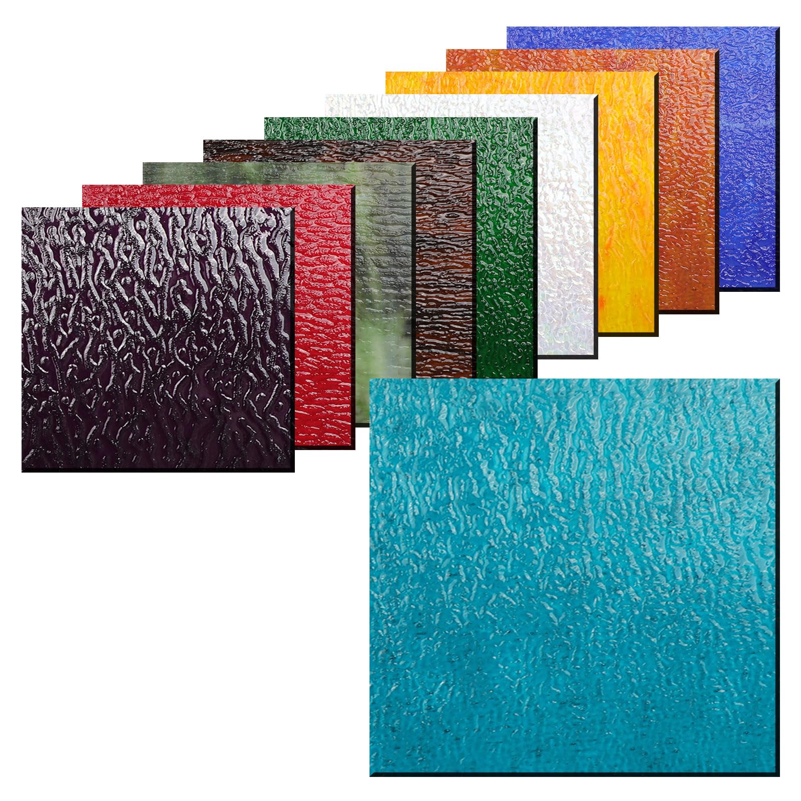 Amazon.com: Dichroic Glass, 10Pcs Stained Glass Sheets Pack 4 x 4