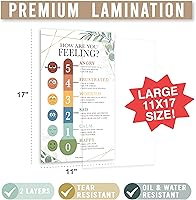 Vista 2 de Hadley Designs 8 Pósters de Rincón Calmante para Aula Imprescindibles para Maestros - 11x17 Suministros de Rincón de Calma, Tabla de Sentimientos