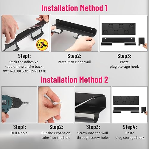 Miniatura 8 de MyLifeUNIT Soporte de almacenamiento para rizador Dyson Airwrap, soporte de pared de metal para Dyson Air Wrap Accesorios Organizador con