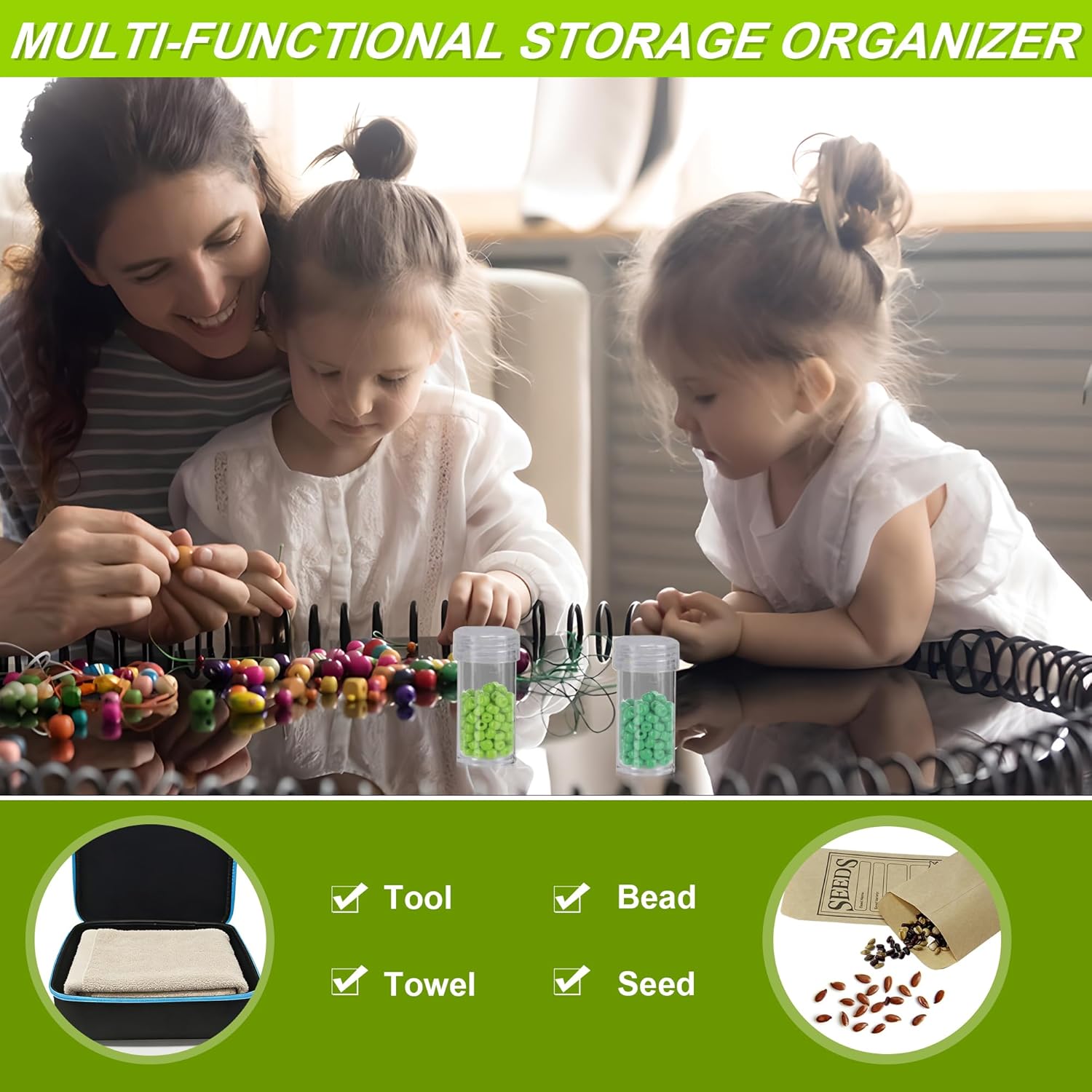 240 Slots Seed Storage Organizer Box with 20 Envelopes, Large Capacity Seed Storage Container with Zipper Bag, Label Stickers, Tweezers, Funnel, Garden Seeds Saver Kit for Vegetable, Flower