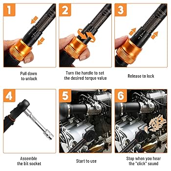 74▢rajabrooke BERGUNA HAT UT1020-7 UYECOVE 1/4-Inch Drive Click Torque Wrench Set, 33Pcs Bike