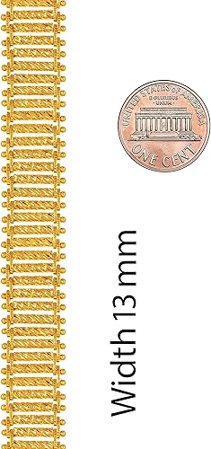 Miniatura 5 de LIFETIME JEWELRY Pulsera Riccio Bar chapada en oro real de 24 quilates para mujeres y hombres (0.394 in y 0.512 in)