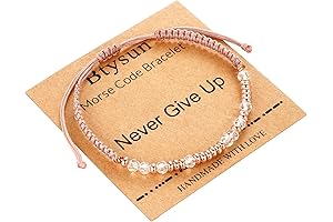 Pink Never Give Up Morse Code Bracelet for Women – The Meaningful Reminder