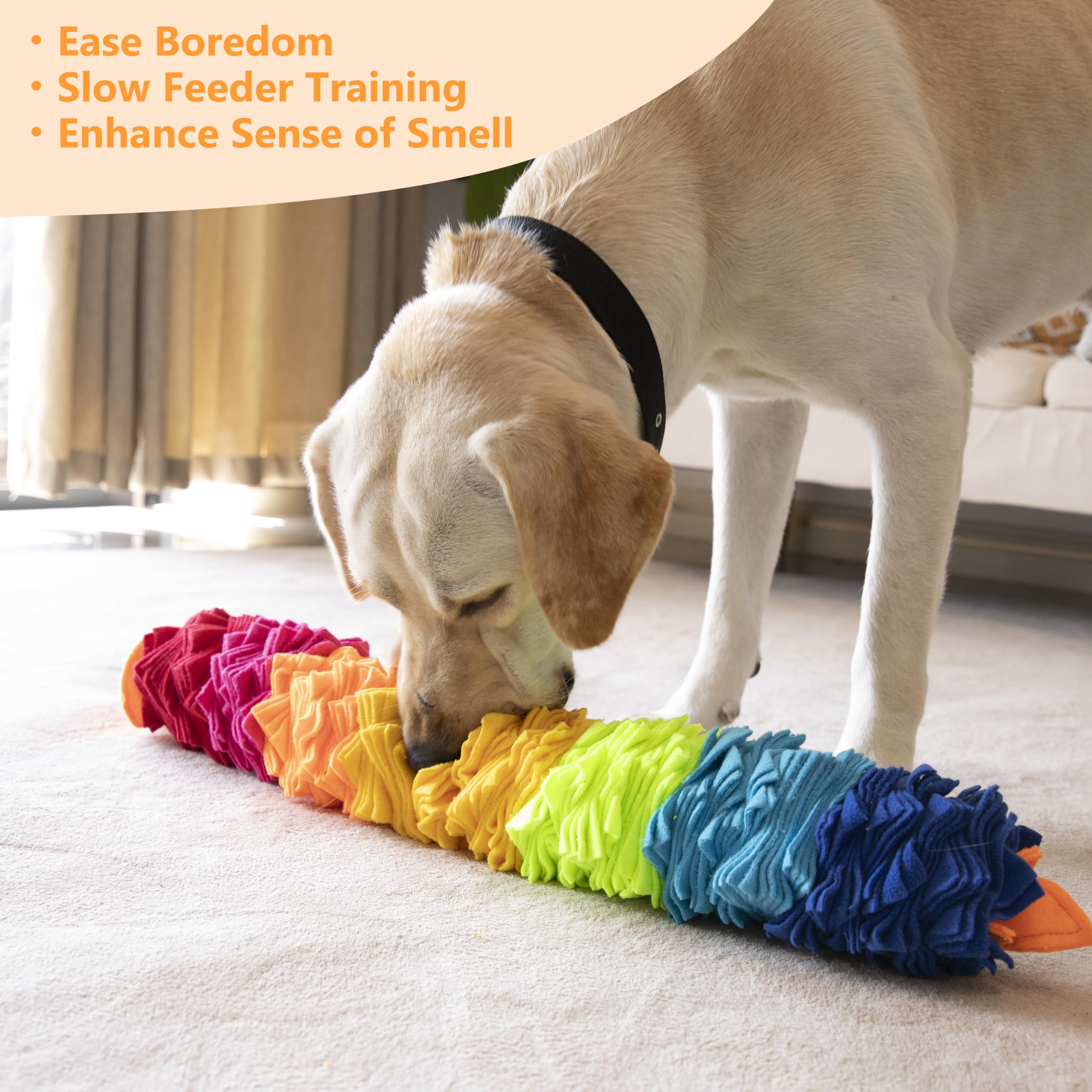 Ablechien Rainbow Interaktives Hundespielzeug Schnüffelschlange Puzzle Spielzeug für geistige Stimulation und Bereicherung