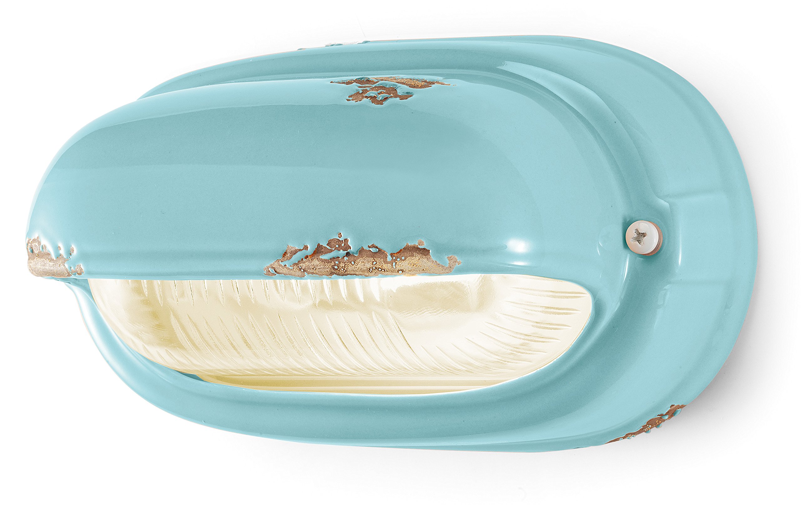 Ferroluce Retro Wandleuchte Horizontal hellblau