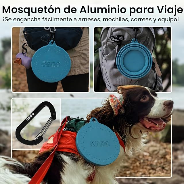 Foto 5 de 8 de OHMO - Bebedero Perro portatil antisalpicaduras Grande（1000ml）, Cuenco Plegable para Mascotas a Prueba…