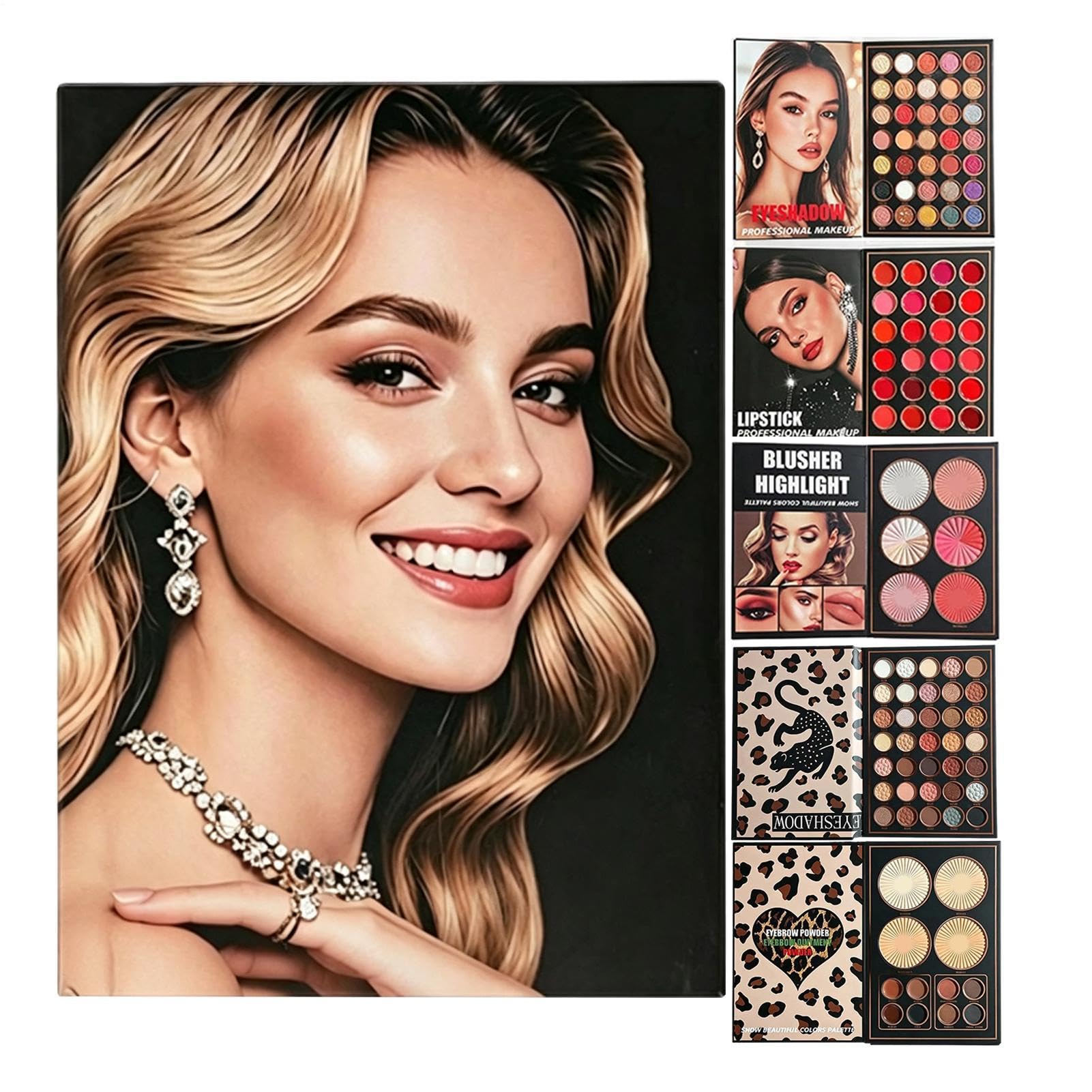 Palette Trucco Completa a Forma di Libro Palette A Forma Di Libro Con | Ombretto Per Il Trucco Occhi Per La Bellezza Quotidiana, Gli Appuntamenti, Le Feste, Gli Spos