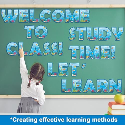 Vista 50 de Qyeahkj Juego de 150 letras grandes de 7 pulgadas y puntuación, color rojo oscuro para aula, para exhibir tablones de anuncios, decoración