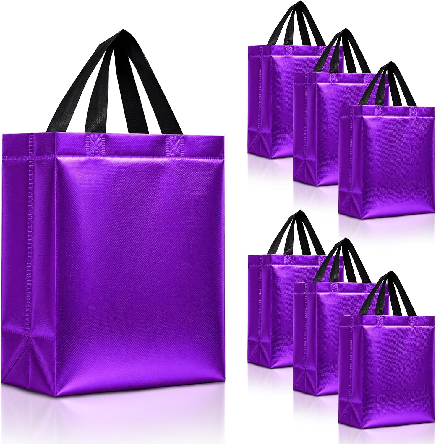 Nush Nush Buk Set of 30 Reusable Medium Purple Gift Bags with Handles