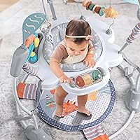 Vista 2 de Centro de Actividad para Bebé, Centro de Actividad con Saltador para Bebé con Música, Juguetes Interactivos, Asiento Giratório de 360°, 3 Alturas