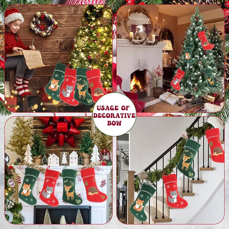 Amazon.com: Serencatcher 4pcs Woodland Animal Christmas