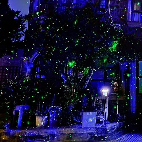 Miniatura 8 de Firefly Luces de Jardín Proyector Láser de Estrellas, Iluminación Decorativa al Aire Libre con Nebulosa Azul para Jardín Interior y Exterior