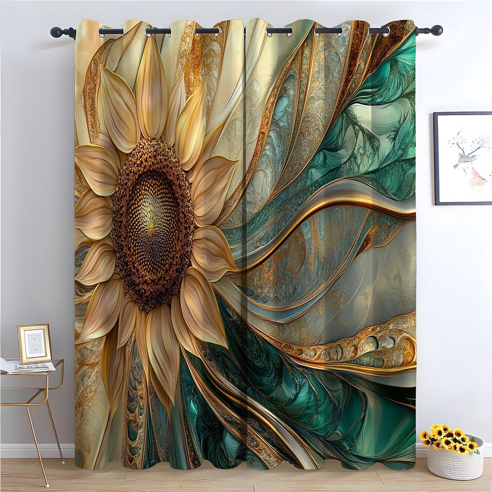 Rideaux occultants nénuphar thermiques pour une chambre moderne et isolée du froid