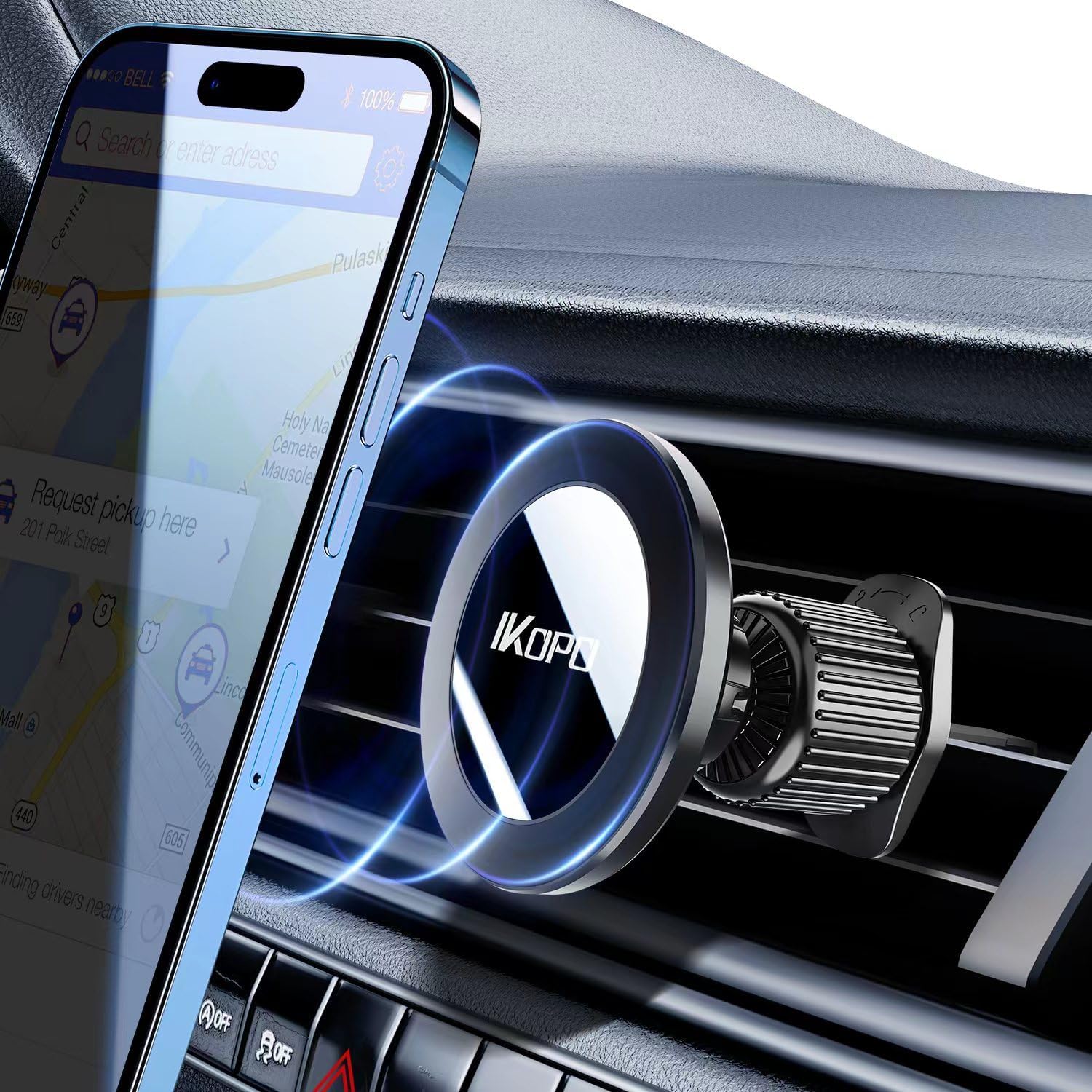 Amazon.com: IKOPO for MagSafe Car Mount, Flexible Rotation Magnetic ...