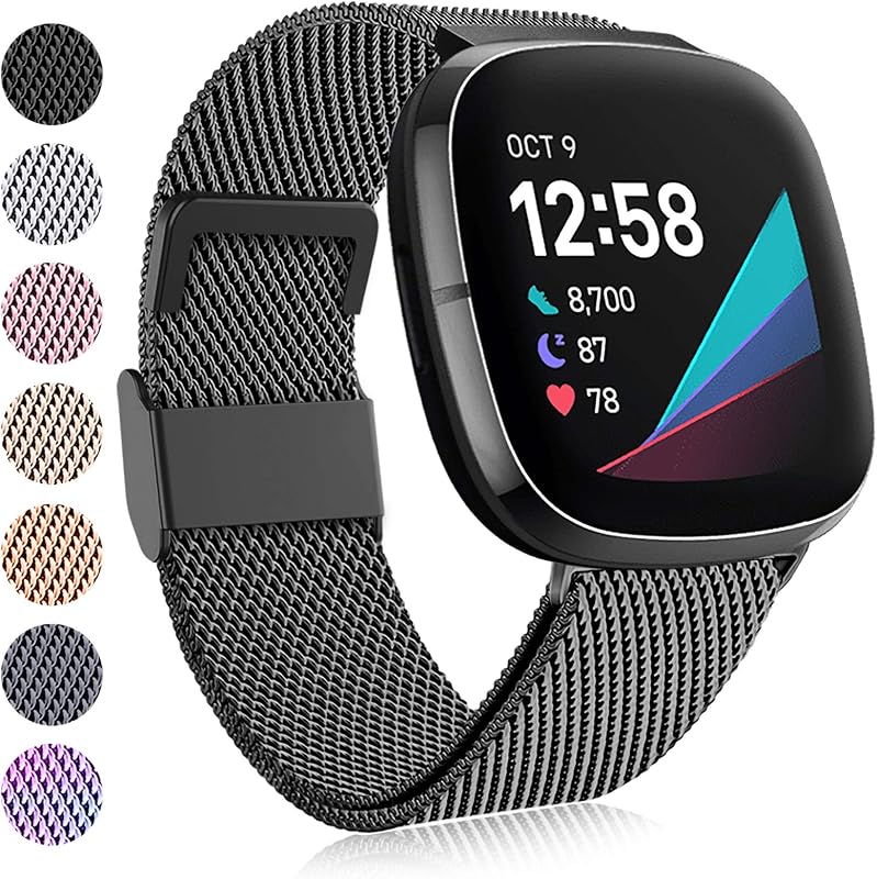 Faliogo Rozsdamentes Acél Szíj Fitbit Versa 3/4/Sense/Sense 2 Órához - Mágneses Záródás, Állítható Méret, Többféle Színben, Férfiaknak és Nő
