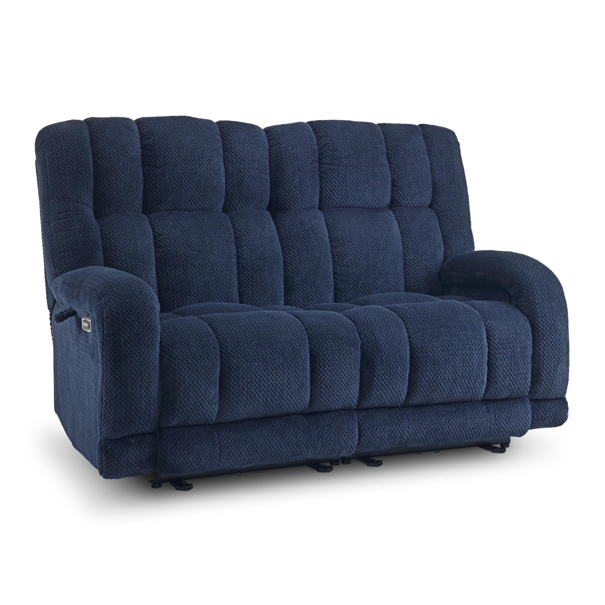 MCombo 64.6" Oversized Reclining Loveseat with Heat and Massage, Zero Gravity Recliner Loveseat Sofa with Adjustable Headrest and Dual USB Charging