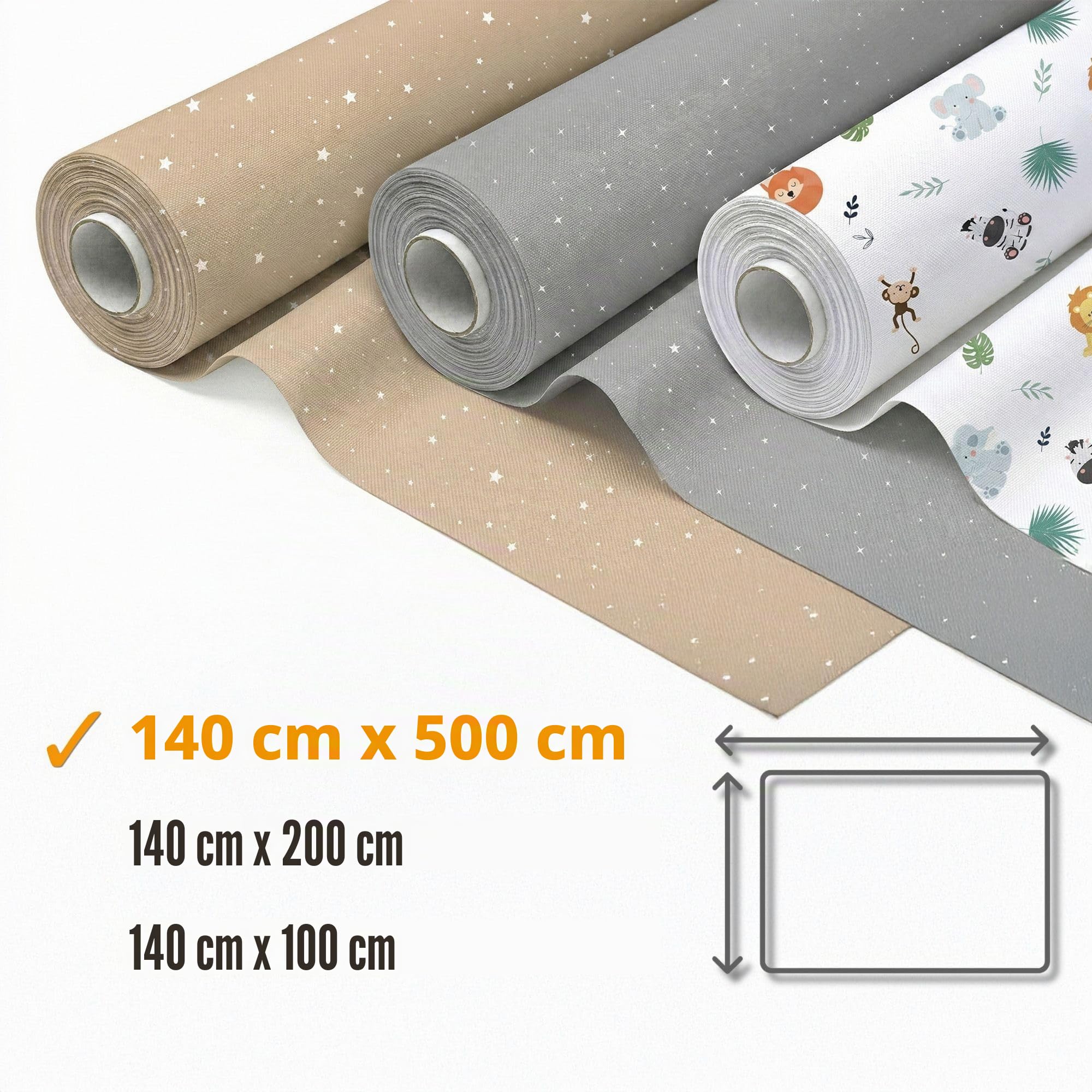 Stoffe per Bambini da Cucire al Metro 5 M x 140 cm Tessuto Poliestere a Fantasia – Decorazione Cameretta Tende Cuscini Tovaglia Borse Antipiega Stabile Oeko-Tex Galassia