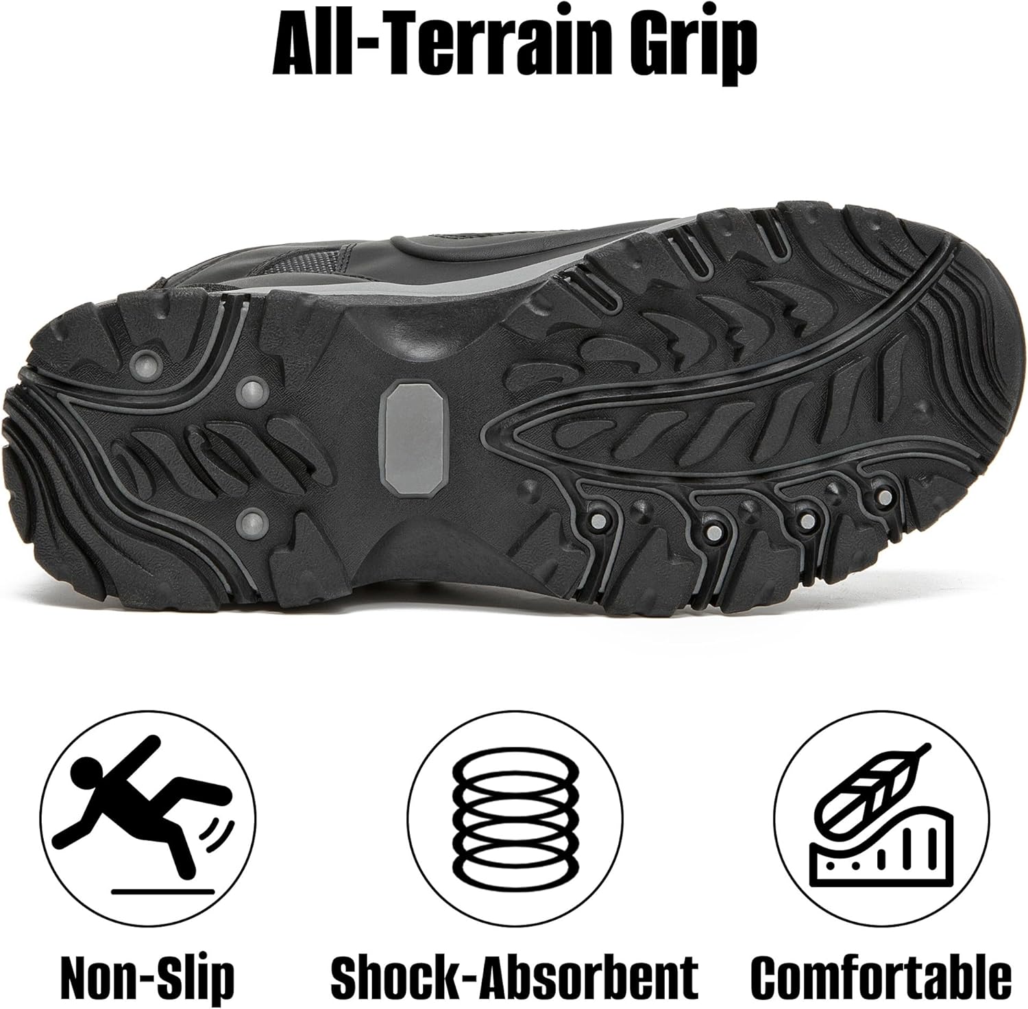 Men's Casual Hiking Boots Waterproof Lightweight Mid Top Ankle Boots Comfortable Outdoor Trekking Trails Shoes - Image 4