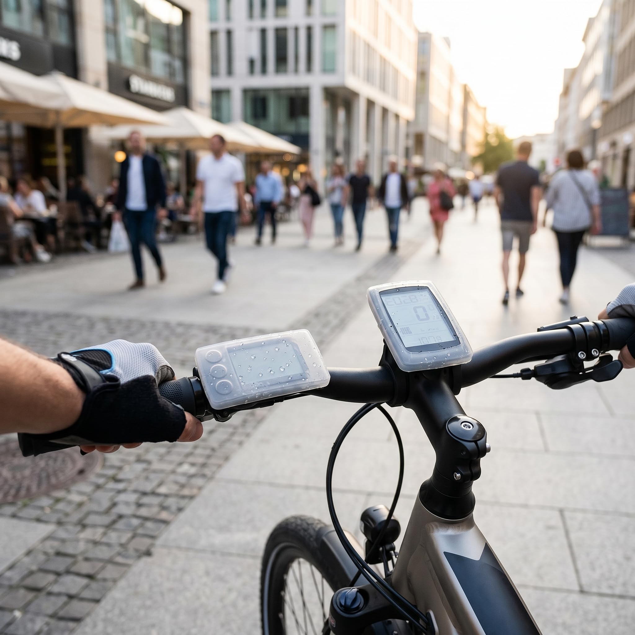 Wakects Osłona Monitora Roweru Elektrycznego, Osłona Wyświetlacza LCD Roweru Miernika Przezroczysty Silikon Odporny na ścieranie Odporny na Zarysowania Deszcz