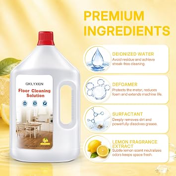 82 FL OZ Lemon Scent Floor Cleaning Solution Compatible with Roborock