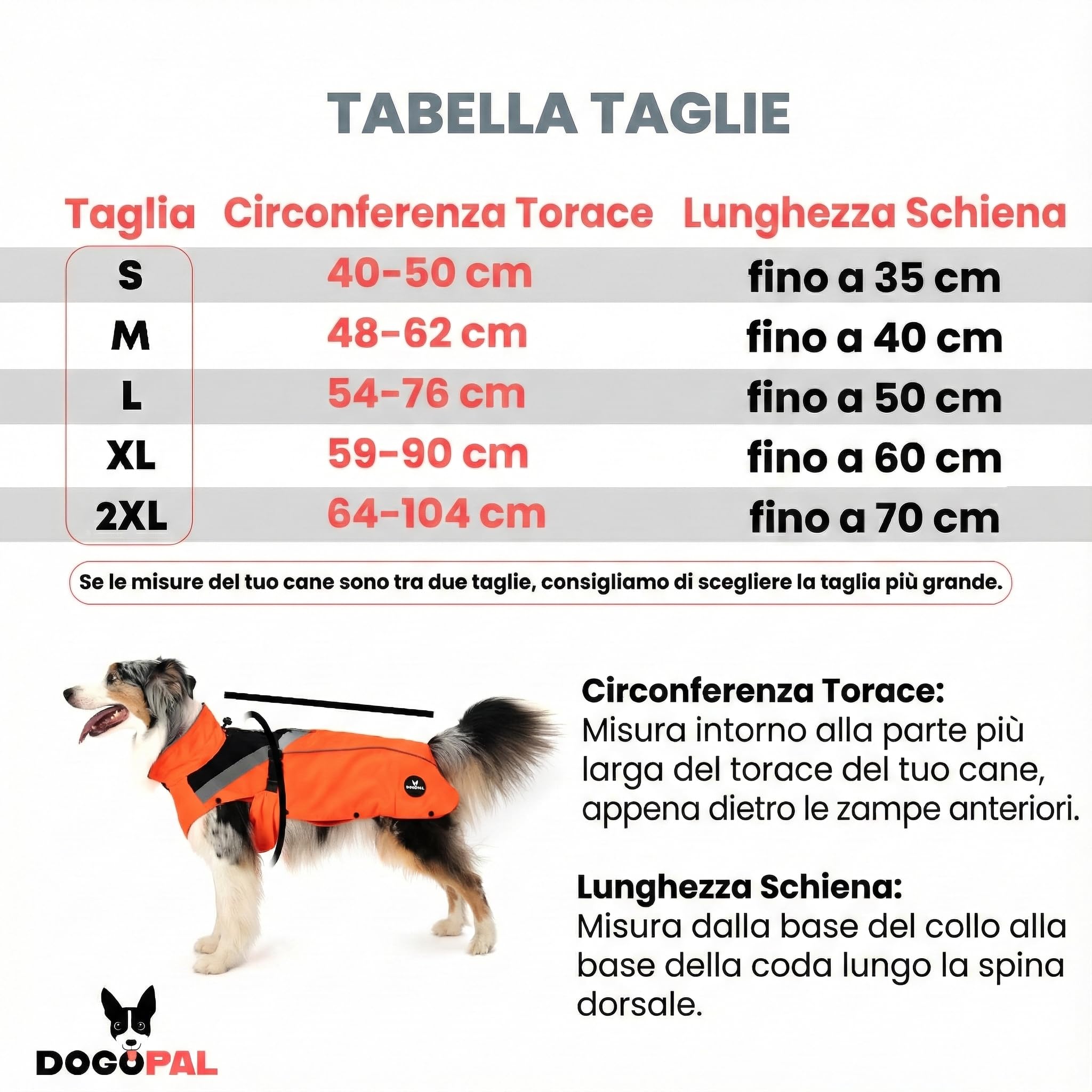 DOGOPAL Cappotto Impermeabile per Cani 2in1 All Weather – Mantello Antipioggia 100% Waterproof e Antivento con Fodera in Pile Rimovibile, Catarifrangente ad Alta Visibilità (Arancione, L)