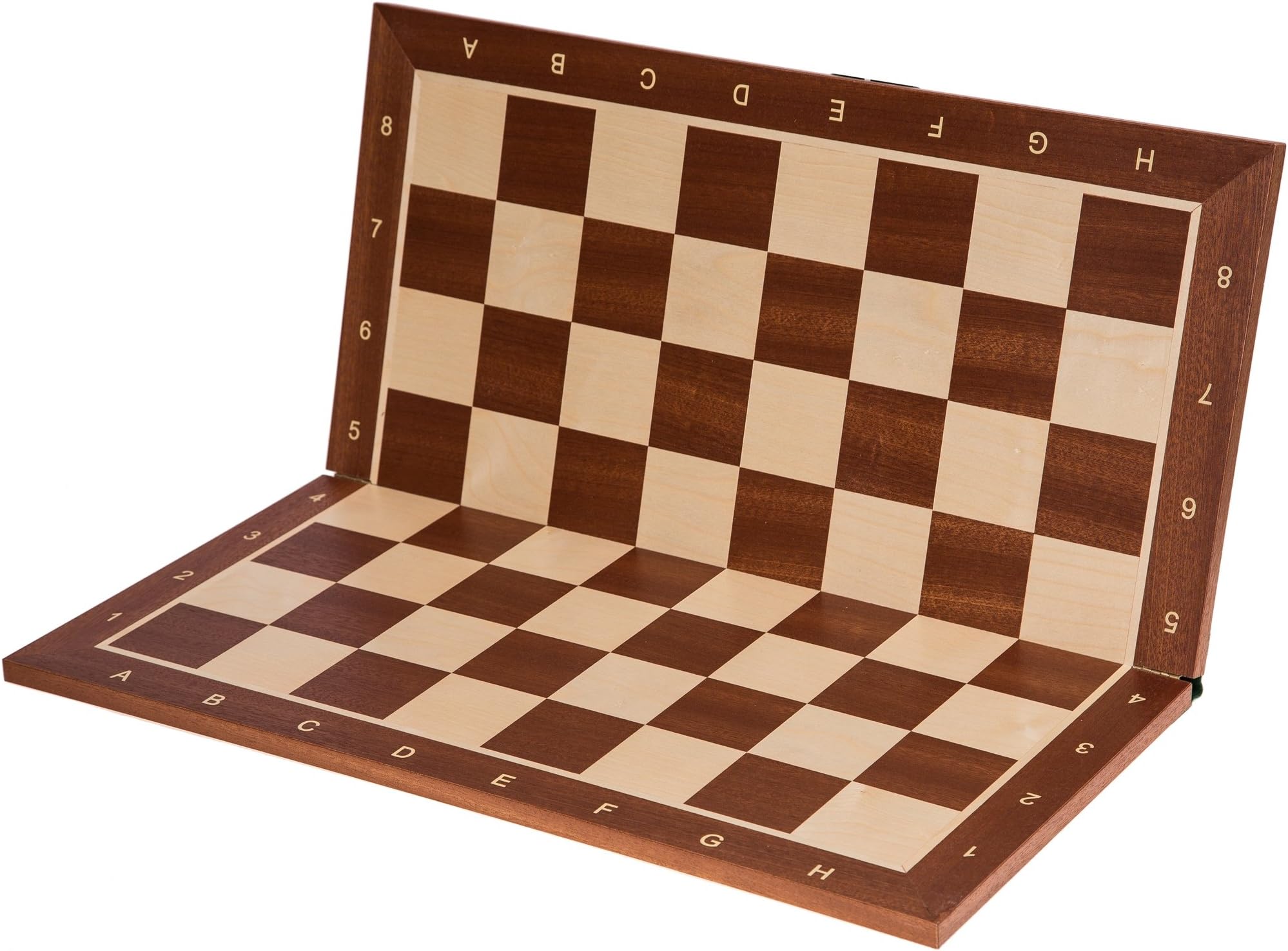 SQUARE - Professional Wooden Chessboard No. 6 - MAHAGONY - Folding