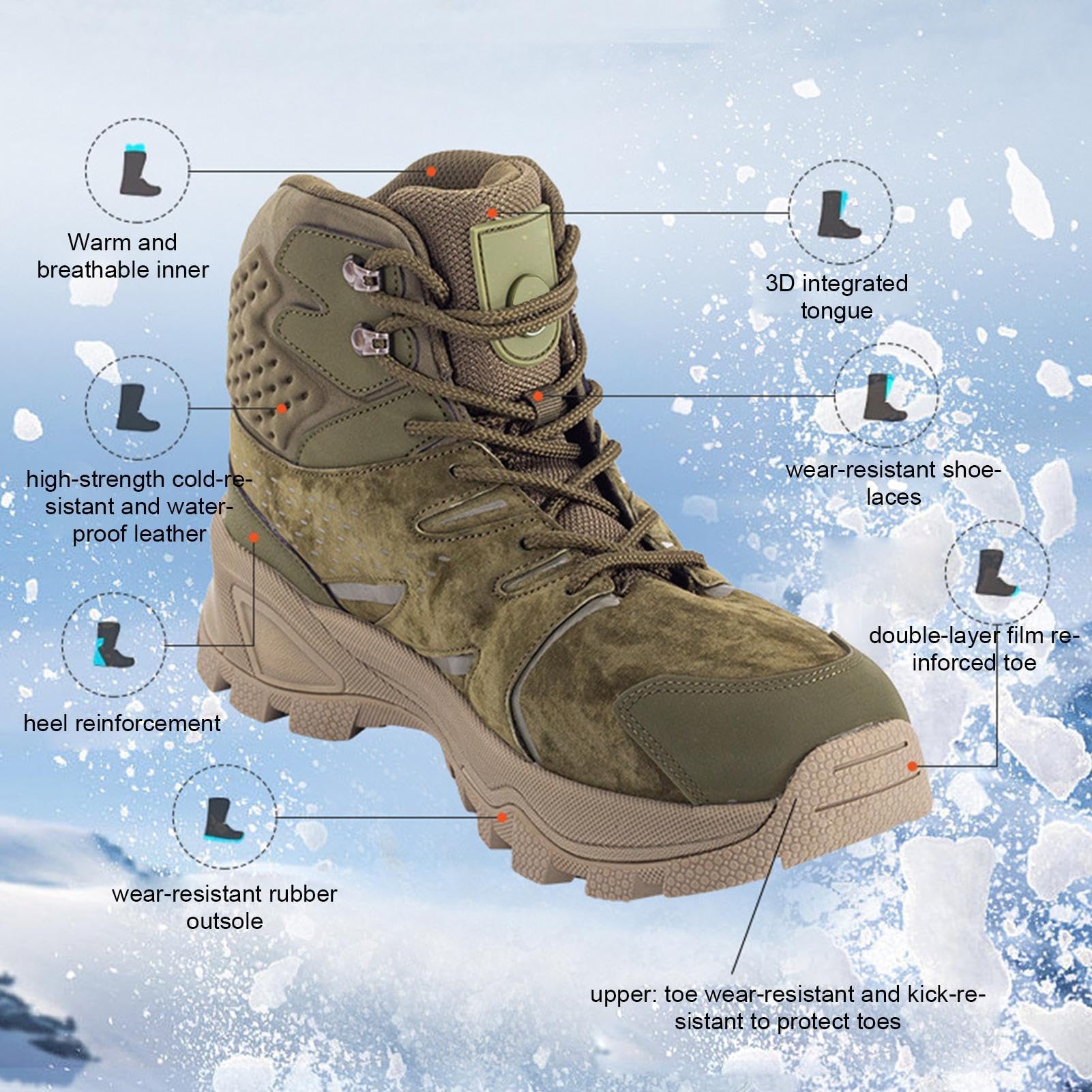 Buty grzewcze, Outdoor Camping Shoes, Foot Warmer Shoes, antypoślizgowe buty z podeszwą, buty grzewcze sterowane temperaturą, akumulatorowe buty elektryczne, ocieplana dla mężczyzn, ocieplana dla