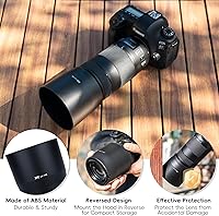 Vista 4 de JJC - Parasol protector dedicado para lentes Canon RF 100-400mm F5.6-8 IS USM & EF 70-300mm f/4-5.6 IS II USM, reemplaza Canon ET-74B
